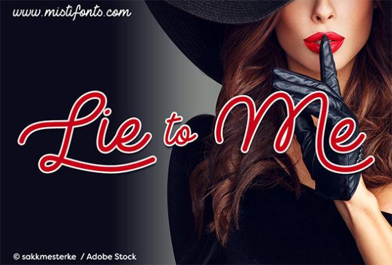 Lie to Me: A Stylish Cursive Script for Your Creative Projects